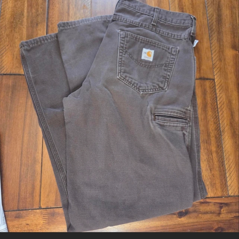 Carhartt Men's FR Industrial FR Dark Brown Cargo Work  Pants 34/34